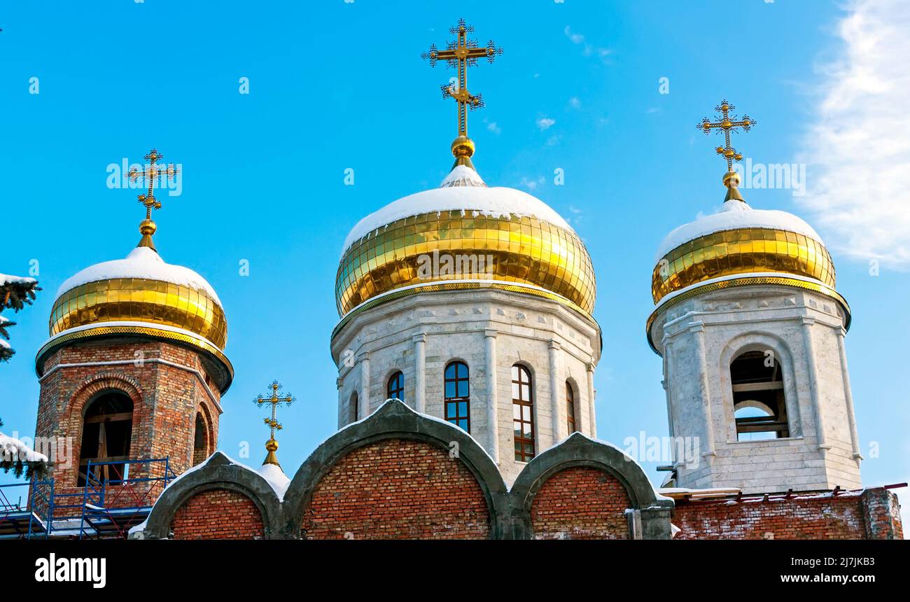 Church of Christ the Savior Spassky Cathedral in Pyatigorsk,Northern Caucasus. Stock Photo