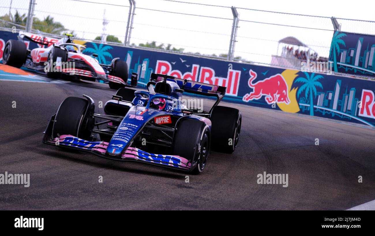 May 8th, 2022: Fernando Alonso, BWT Alpine F1 team driver #14 during the  Formula 1 Crypto.com Miami Grand Prix in Miami, FL . Jason Pohuski/CSM  Stock Photo - Alamy