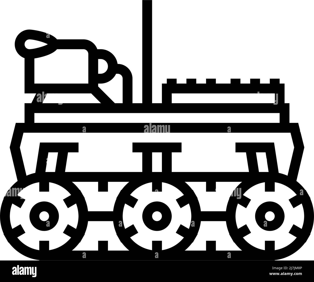autonomous robot line icon vector illustration Stock Vector Image & Art ...