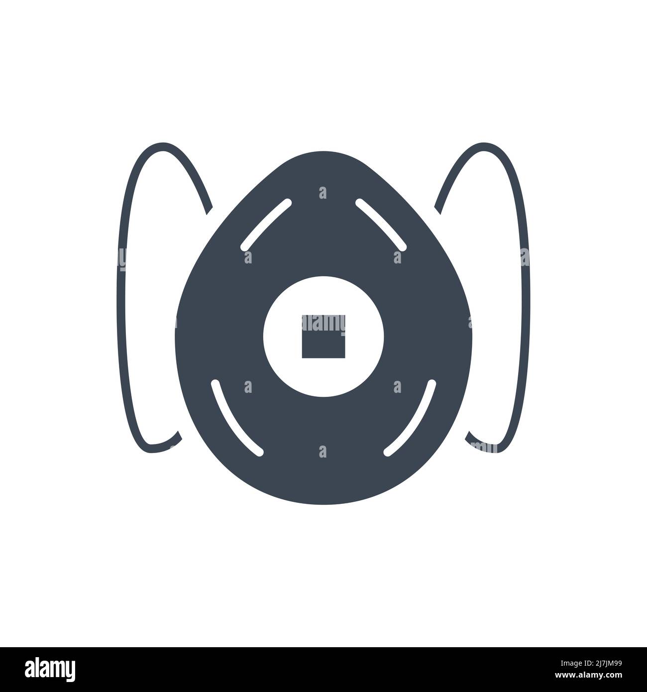 FFP2 medical mask related vector glyph icon Stock Vector Image & Art ...