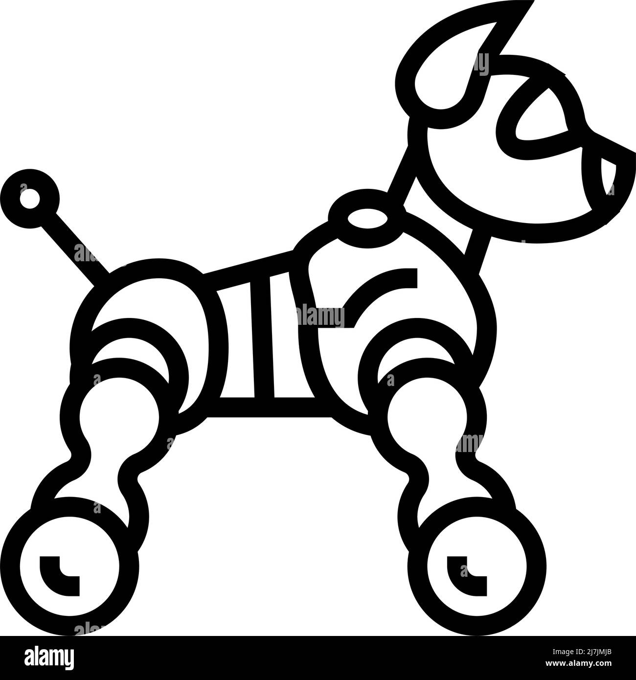 toy robot line icon vector illustration Stock Vector Image & Art - Alamy