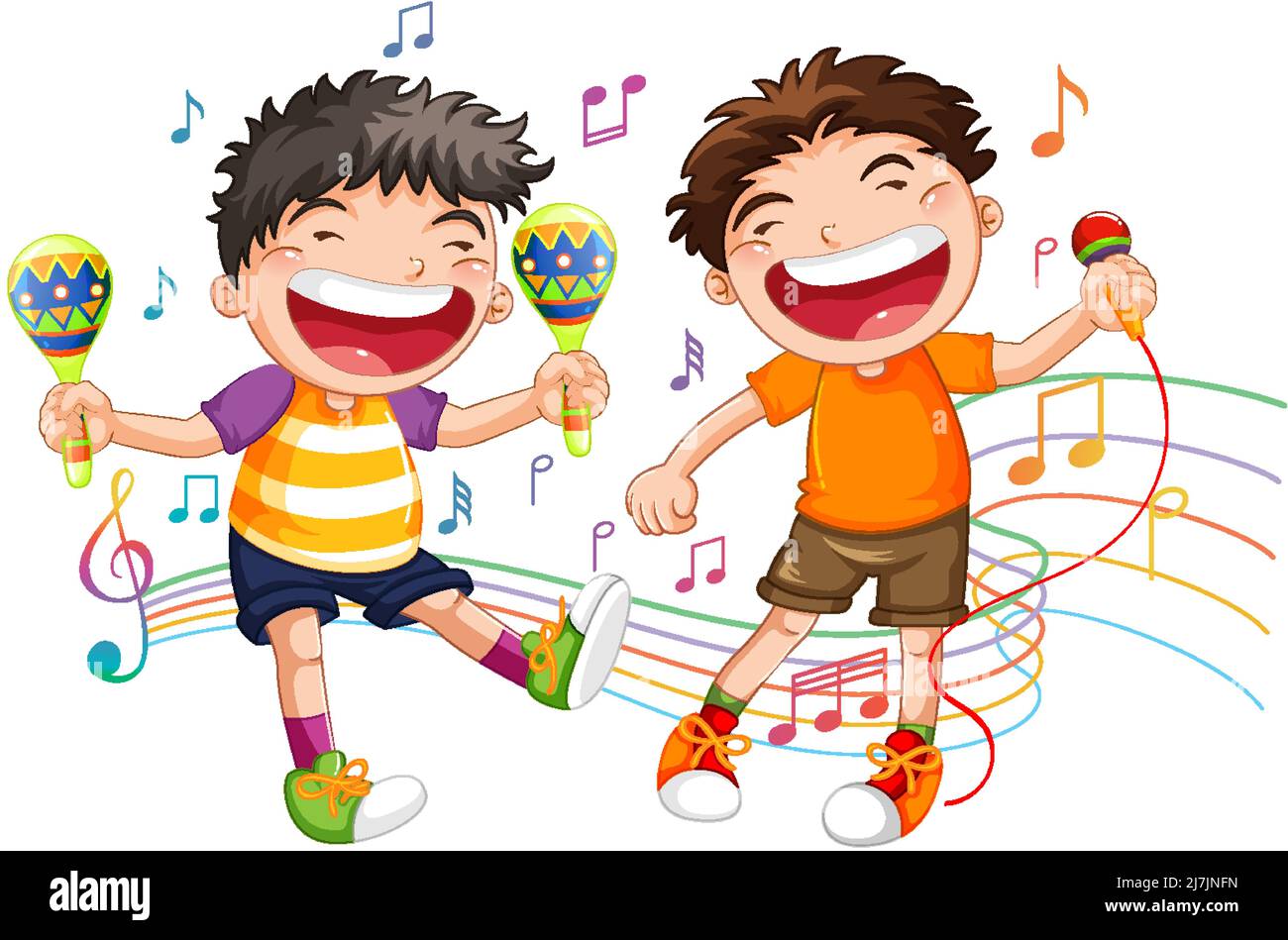 Boy singing and dancing illustration Stock Vector Image & Art - Alamy