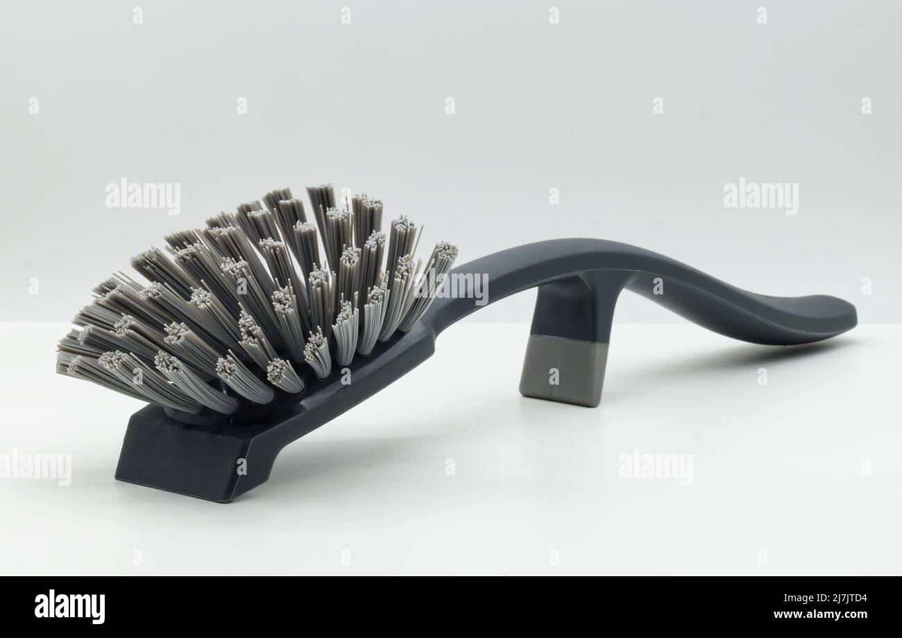 Cleaning brush tool isolated on white background. Stock Photo