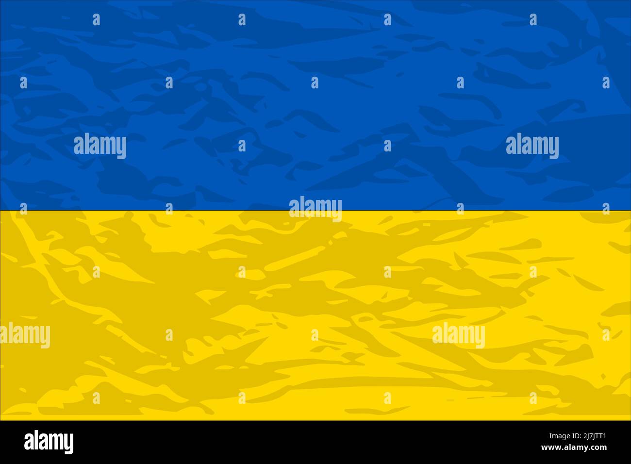 Grunge Ukrainian flag. Flag of Ukraine. Vector illustration Stock