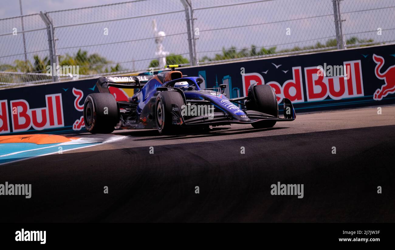 May 8th, 2022: Nicholas Latifil, Williams Racing team driver #6 during the Formula 1 Crypto.com Miami Grand Prix in Miami, FL . Jason Pohuski/CSM Stock Photo