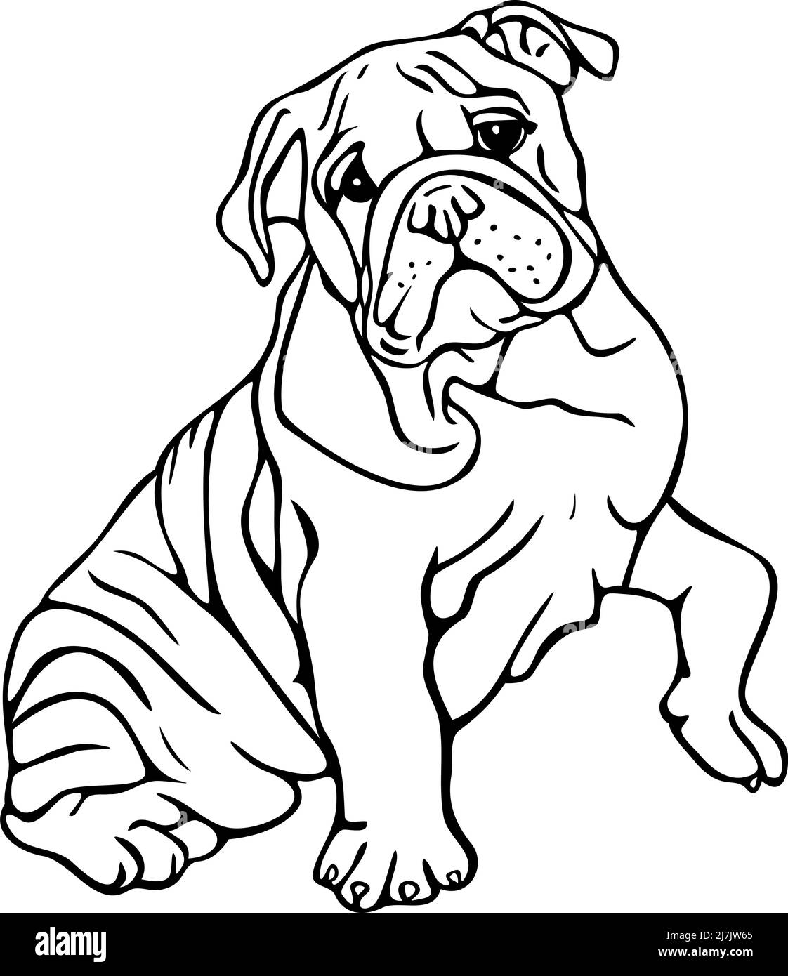 Bulldog Clipart Black And White