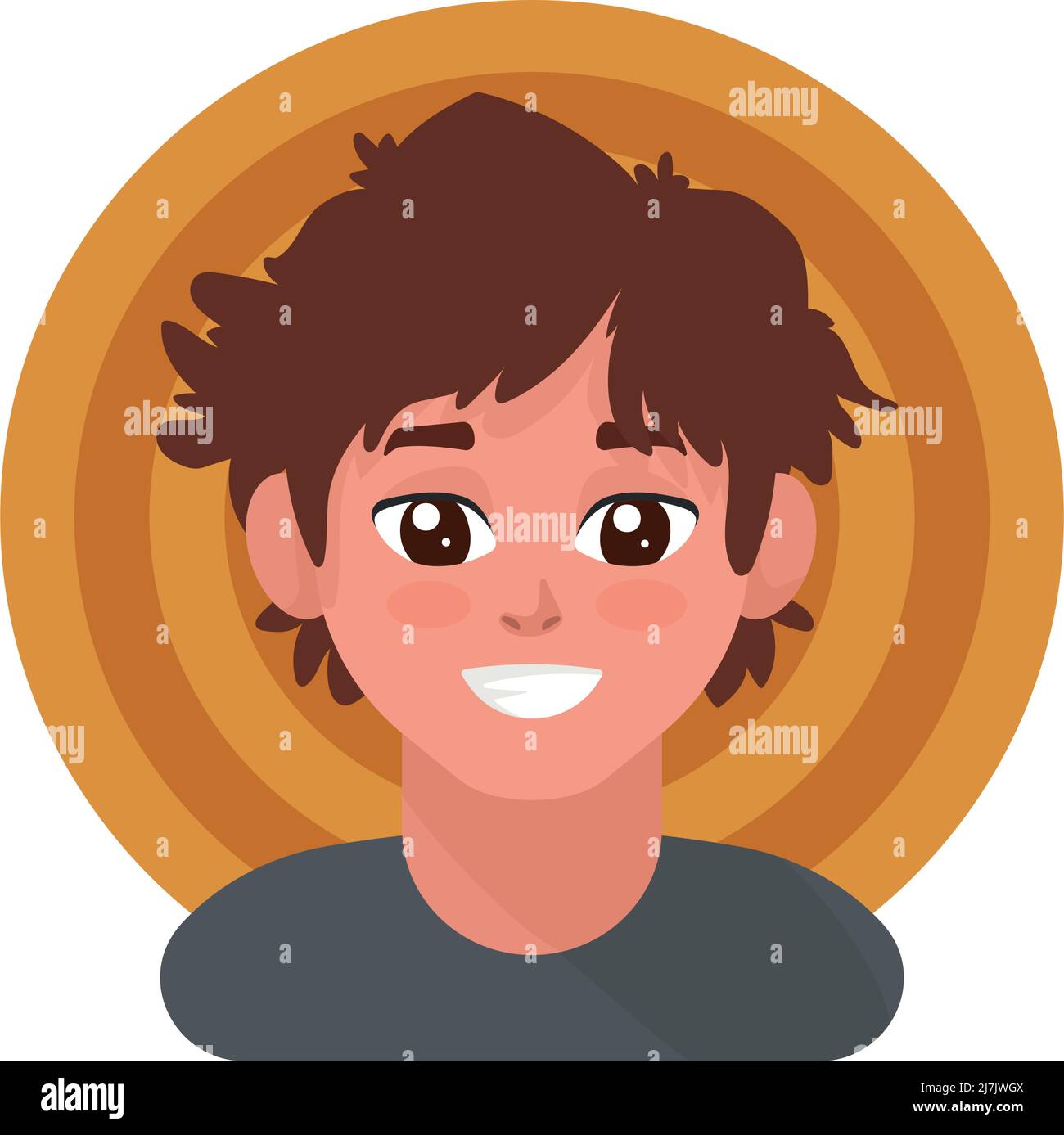 happy boy prophile picture Stock Vector Image & Art - Alamy