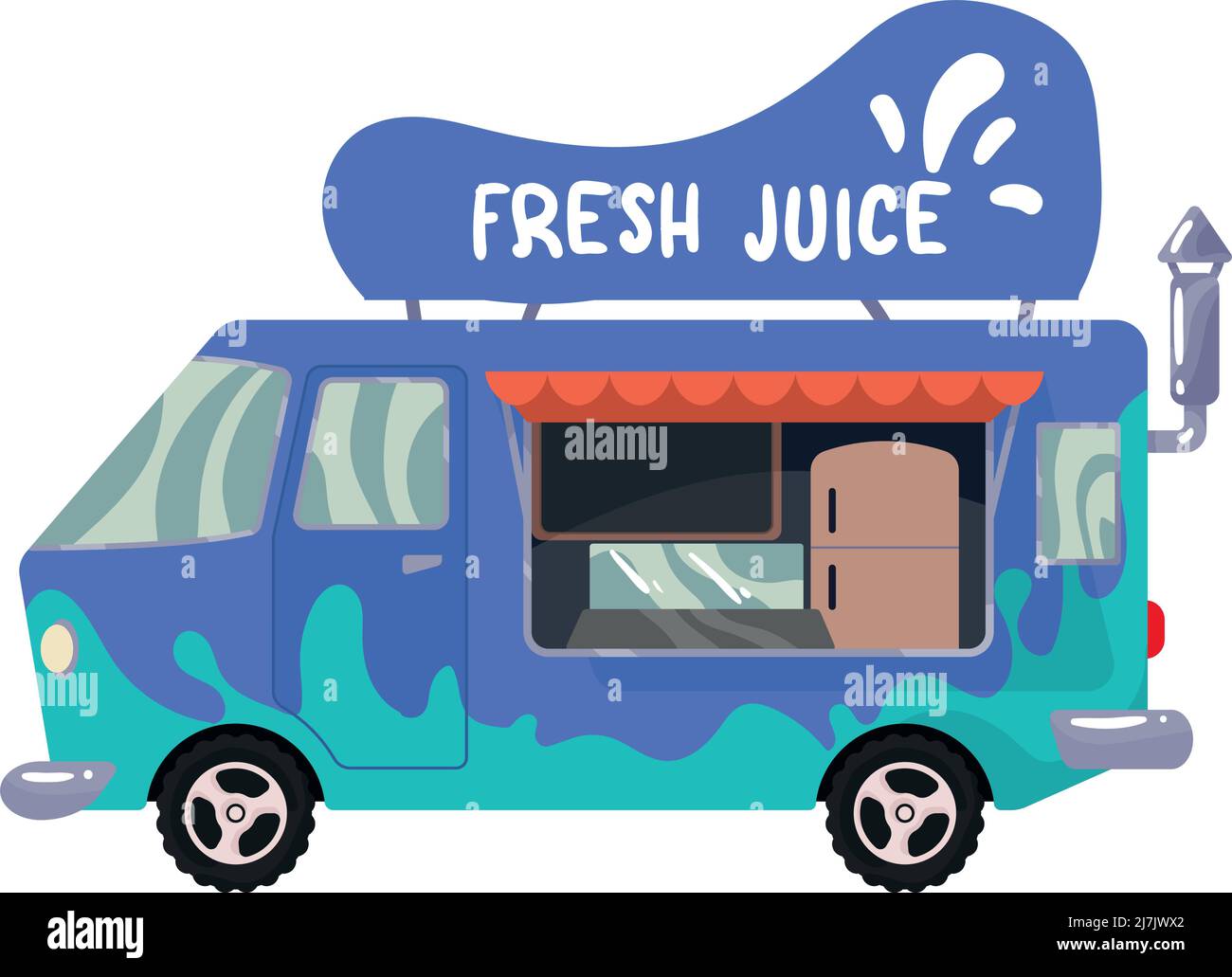 fresh juice food truck Stock Vector Image & Art Alamy