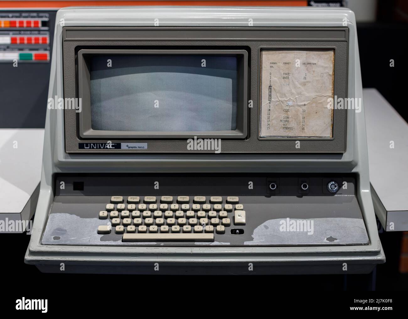 Oslo, Norway. May 01, 2022: Vintage UNIVAC (Sperry Rand) 1970s computer at the Oslo Museum of Technology. Stock Photo