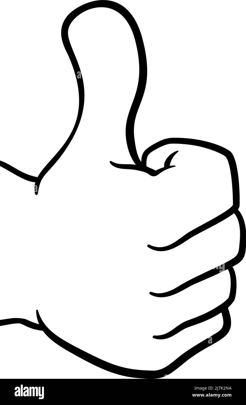 Thumbs Up Hand Cartoon Icon Stock Vector