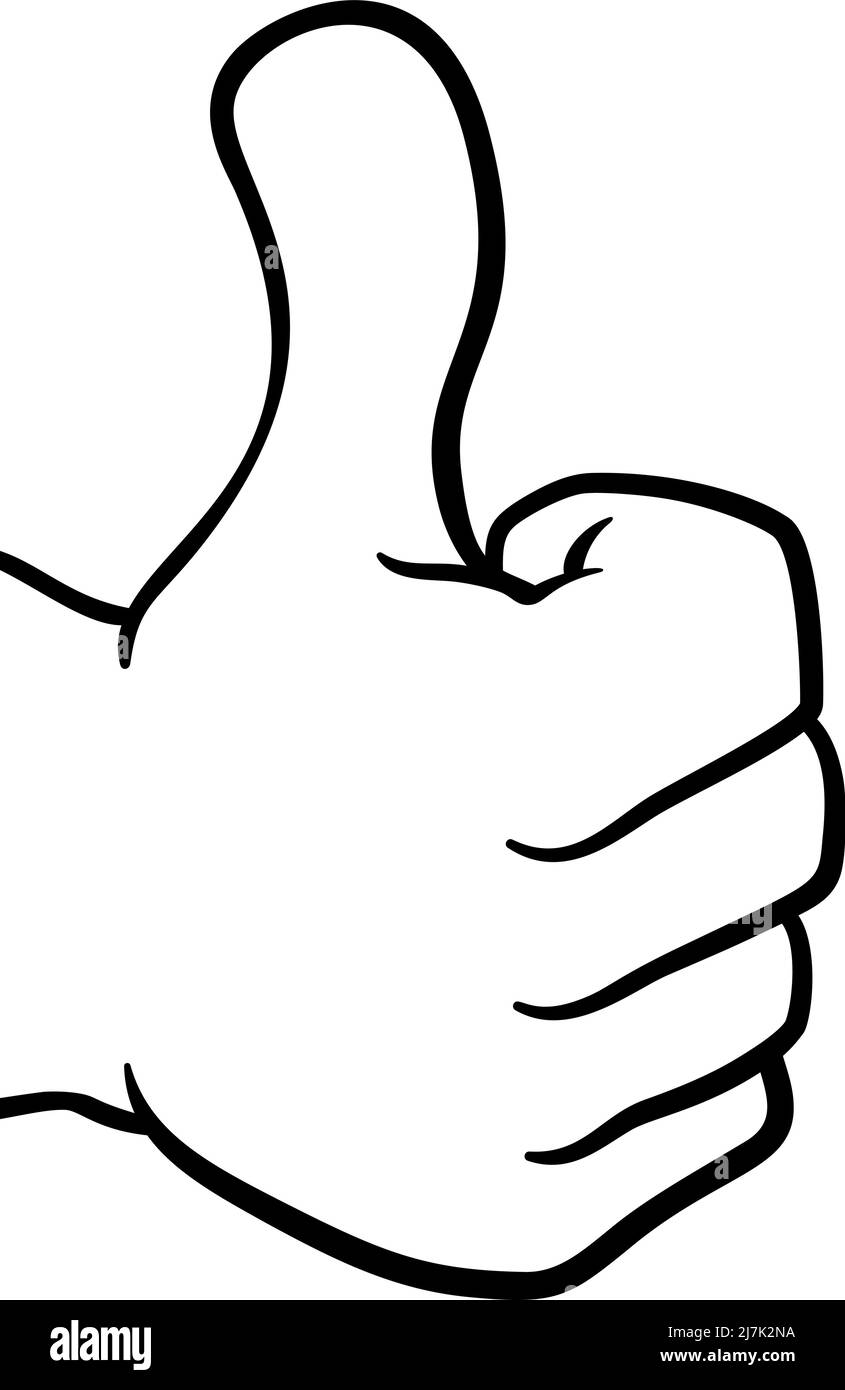 thumbs up black and white clipart