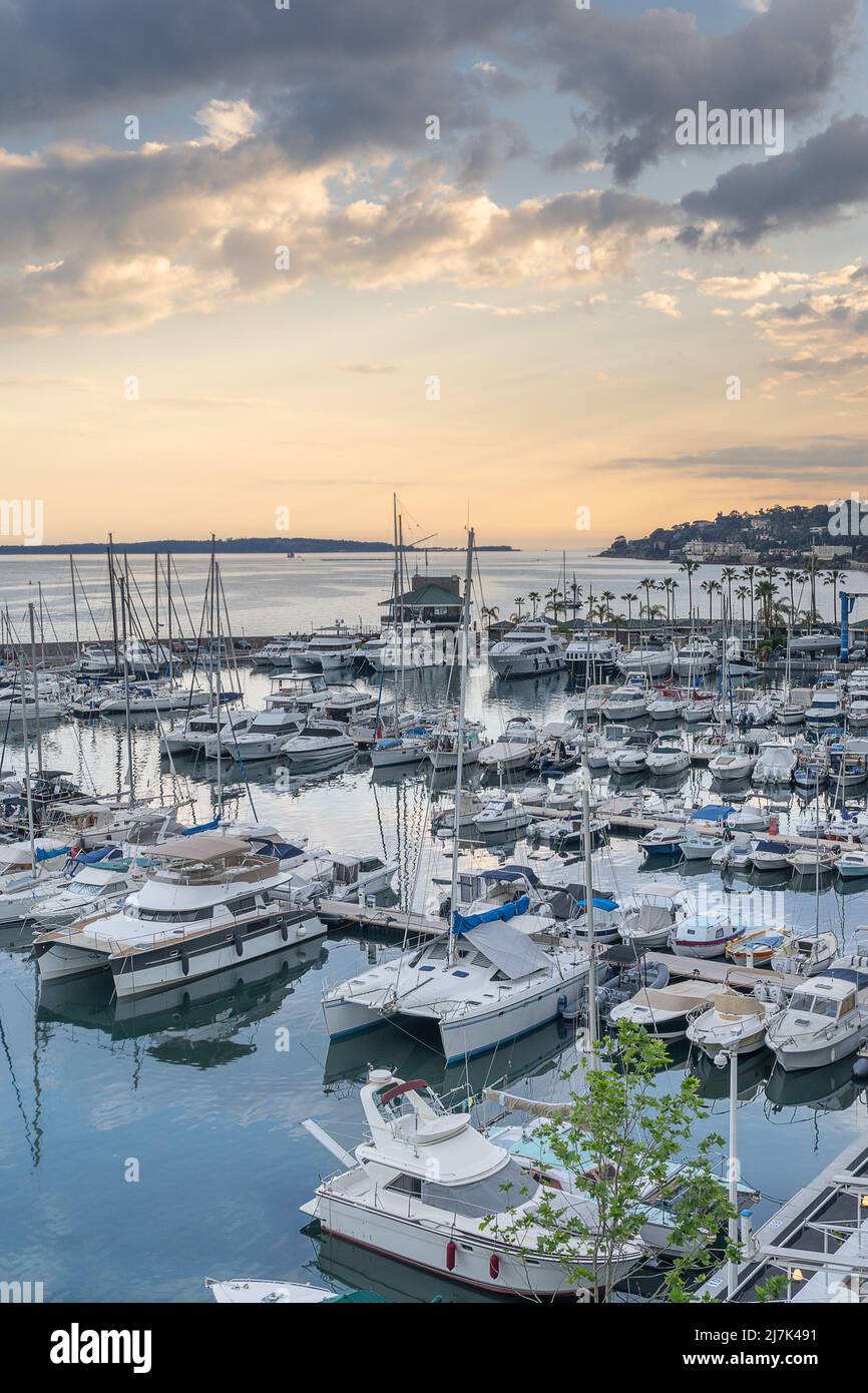 The port of Golfe Juan Vallauris on the Cote d'Azur Stock Photo