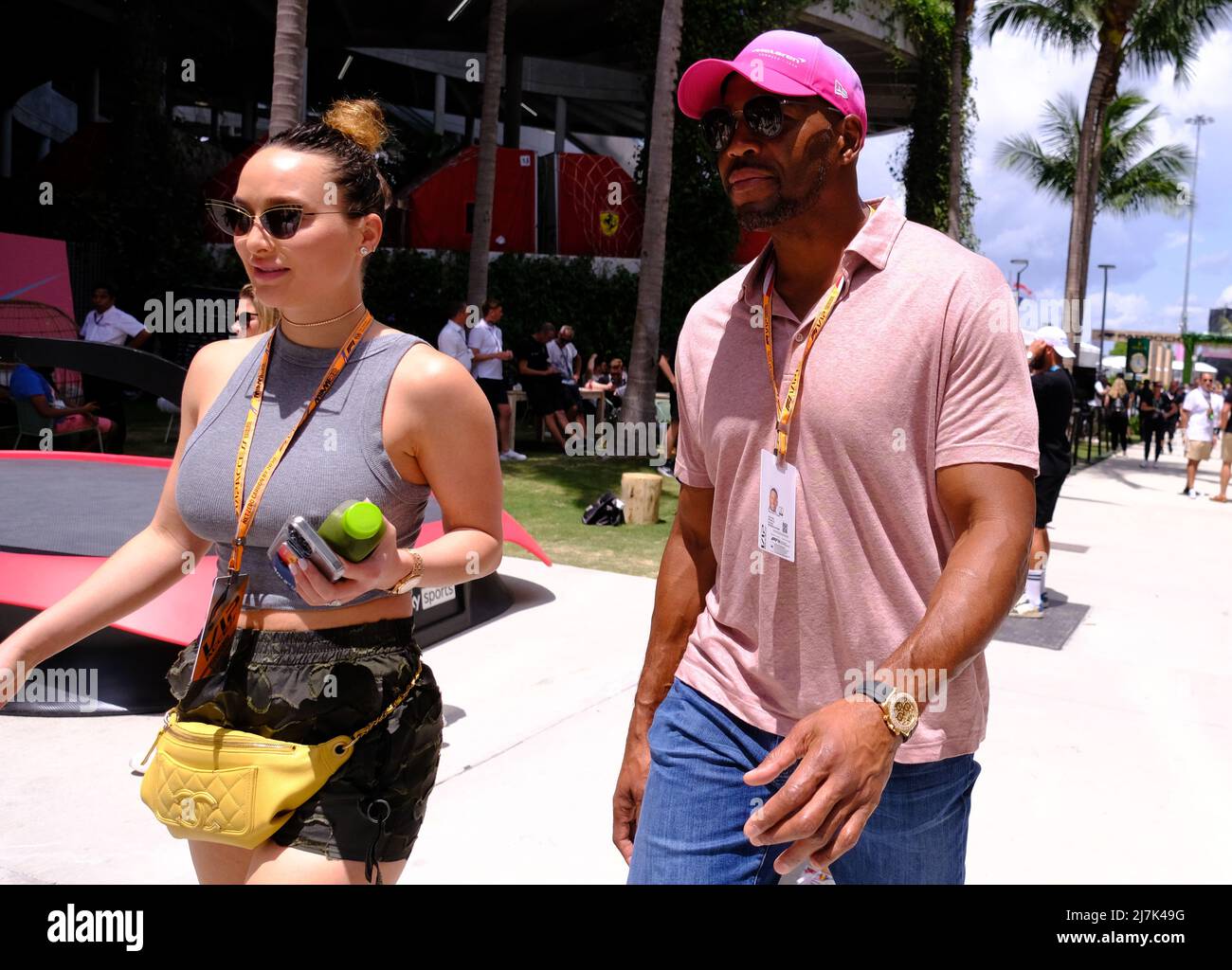 May 8th, 2022: American TV Personality Michael Strahan during the Formula 1 Crypto.com Miami Grand Prix in Miami, FL . Jason Pohuski/CSM Stock Photo