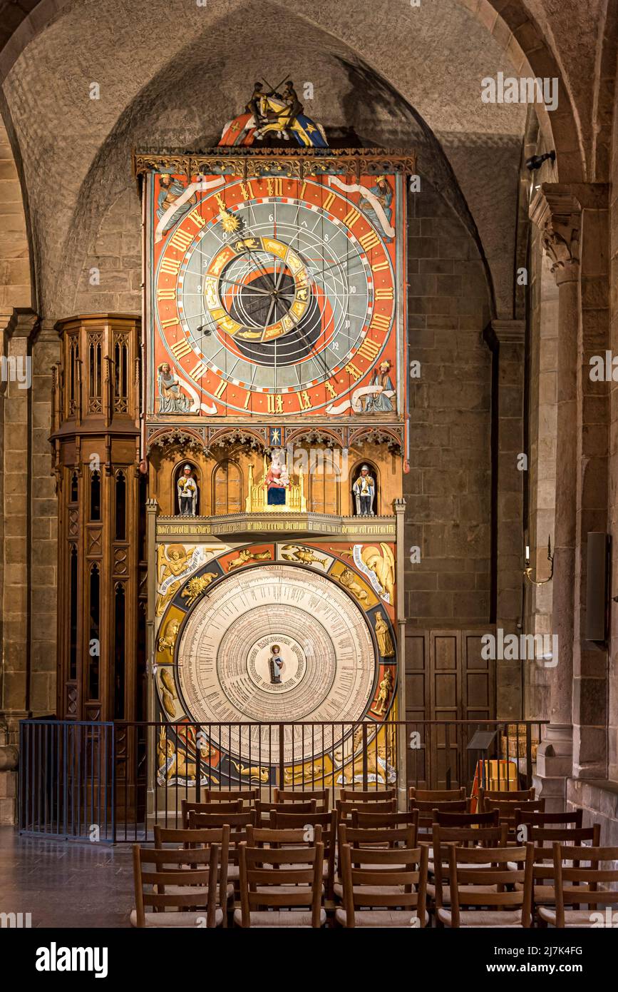 the astronomical clock in Lund Cathedral, Sweden, May 9, 2022 Stock Photo