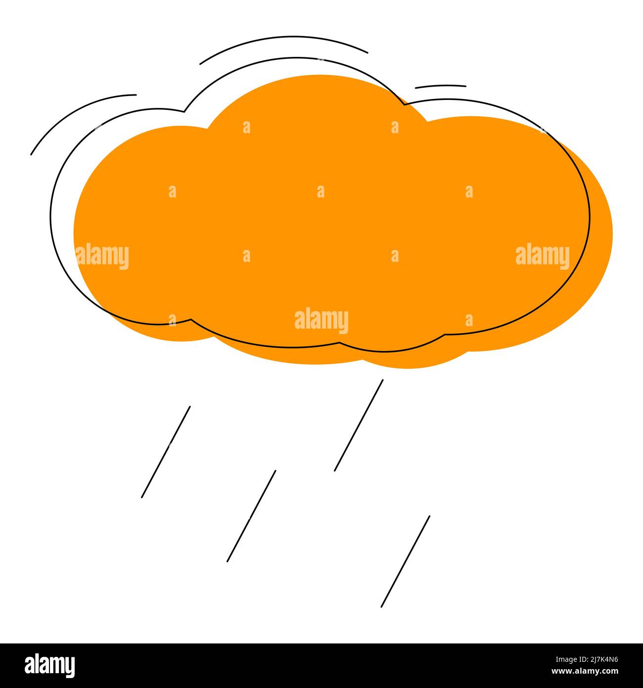 Cloud icon isolated on white background. Flat vector illustration Stock ...