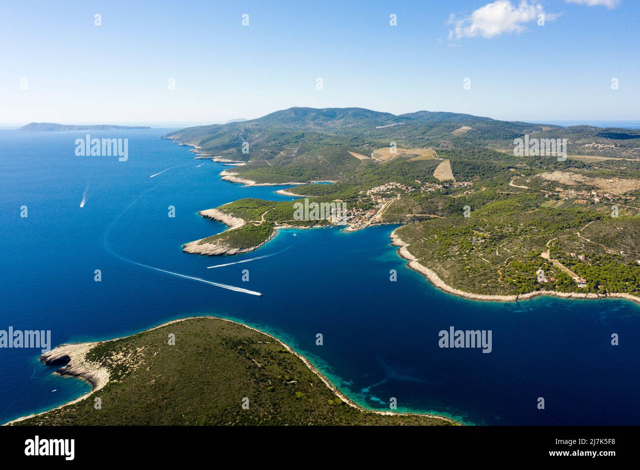 Rukavac at South of Vis Island, Mediterranean Sea, Croatia Stock Photo