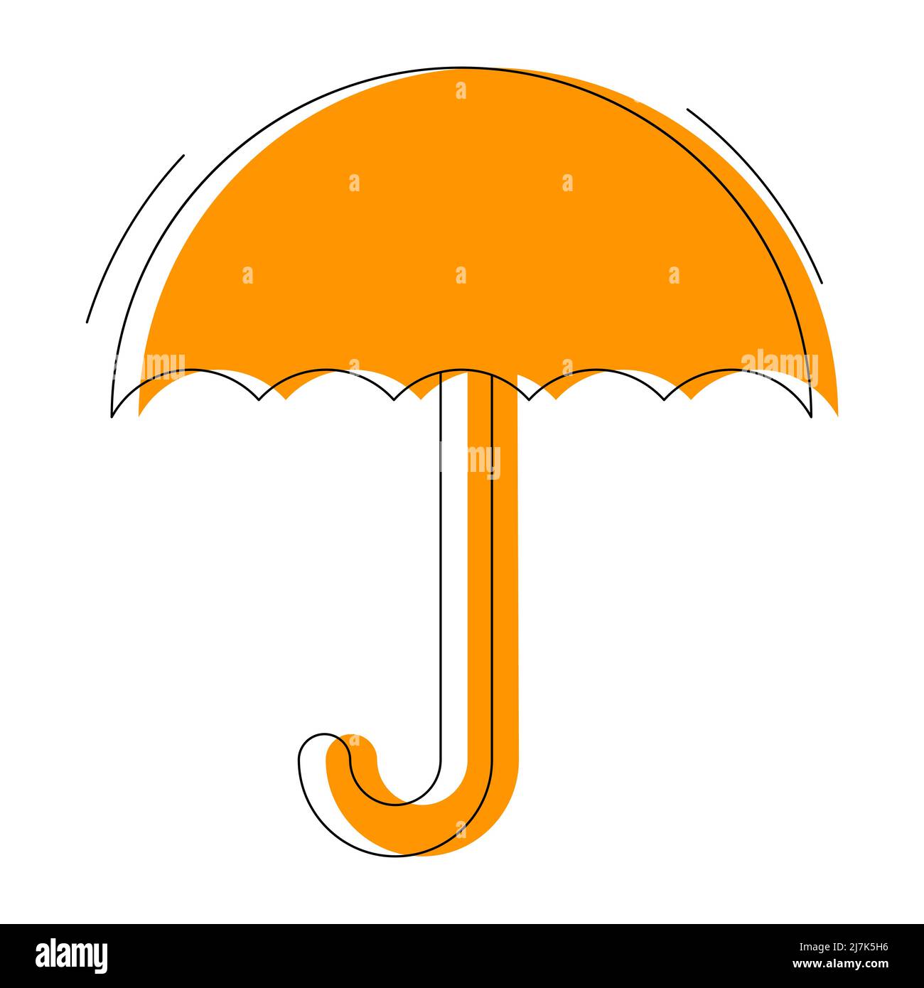 Umbrella icon isolated on white background. Flat vector illustration ...