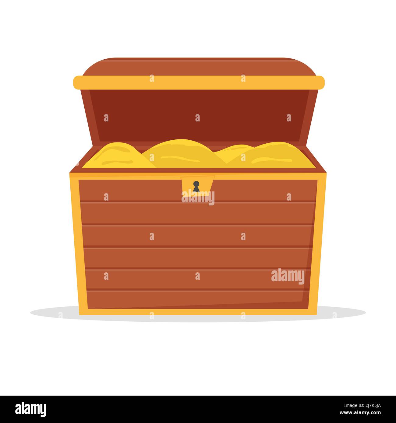 Wooden treasure chest isolated on white background Stock Vector Image ...