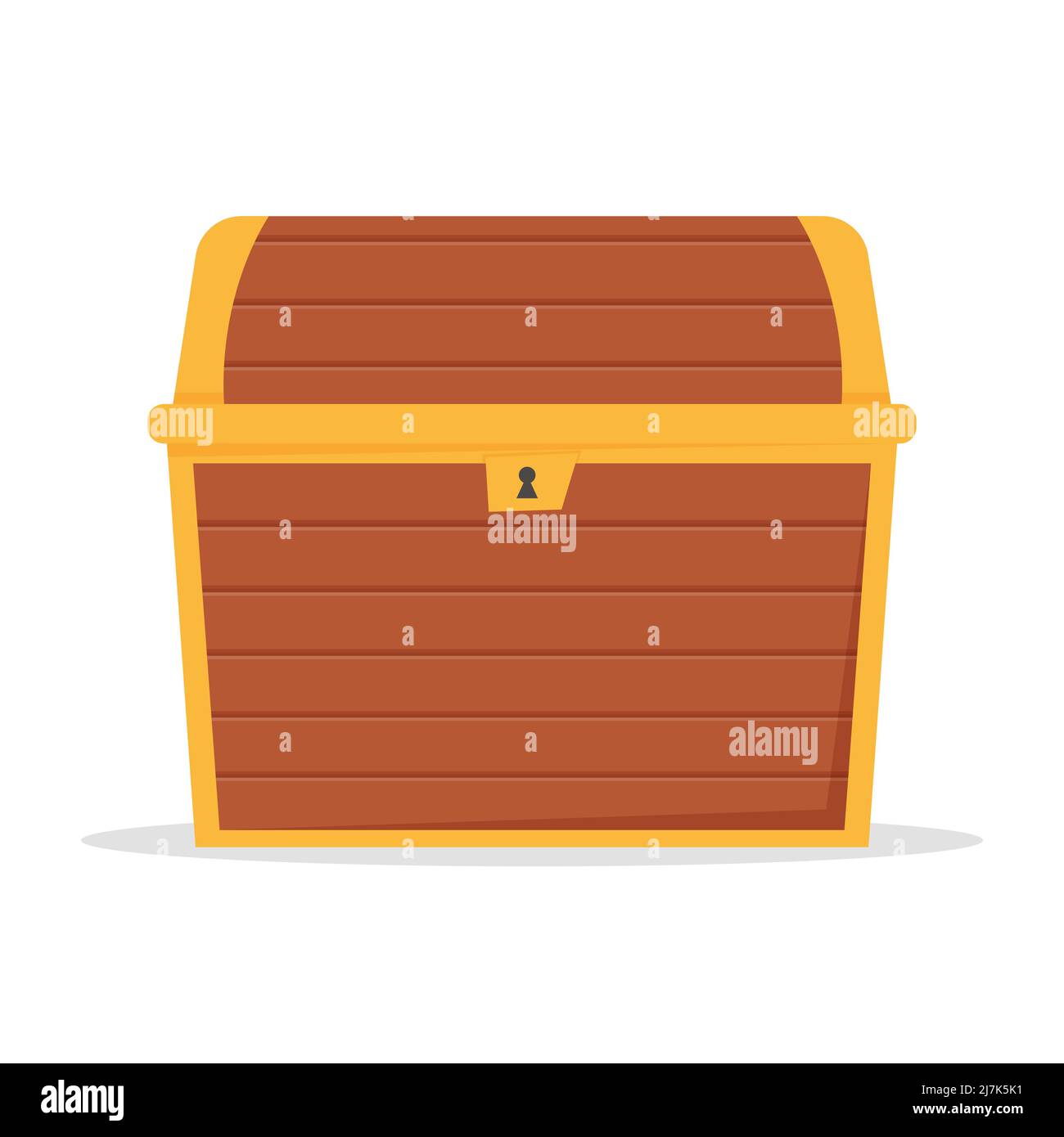 Wooden treasure chest isolated on white background Stock Vector Image ...
