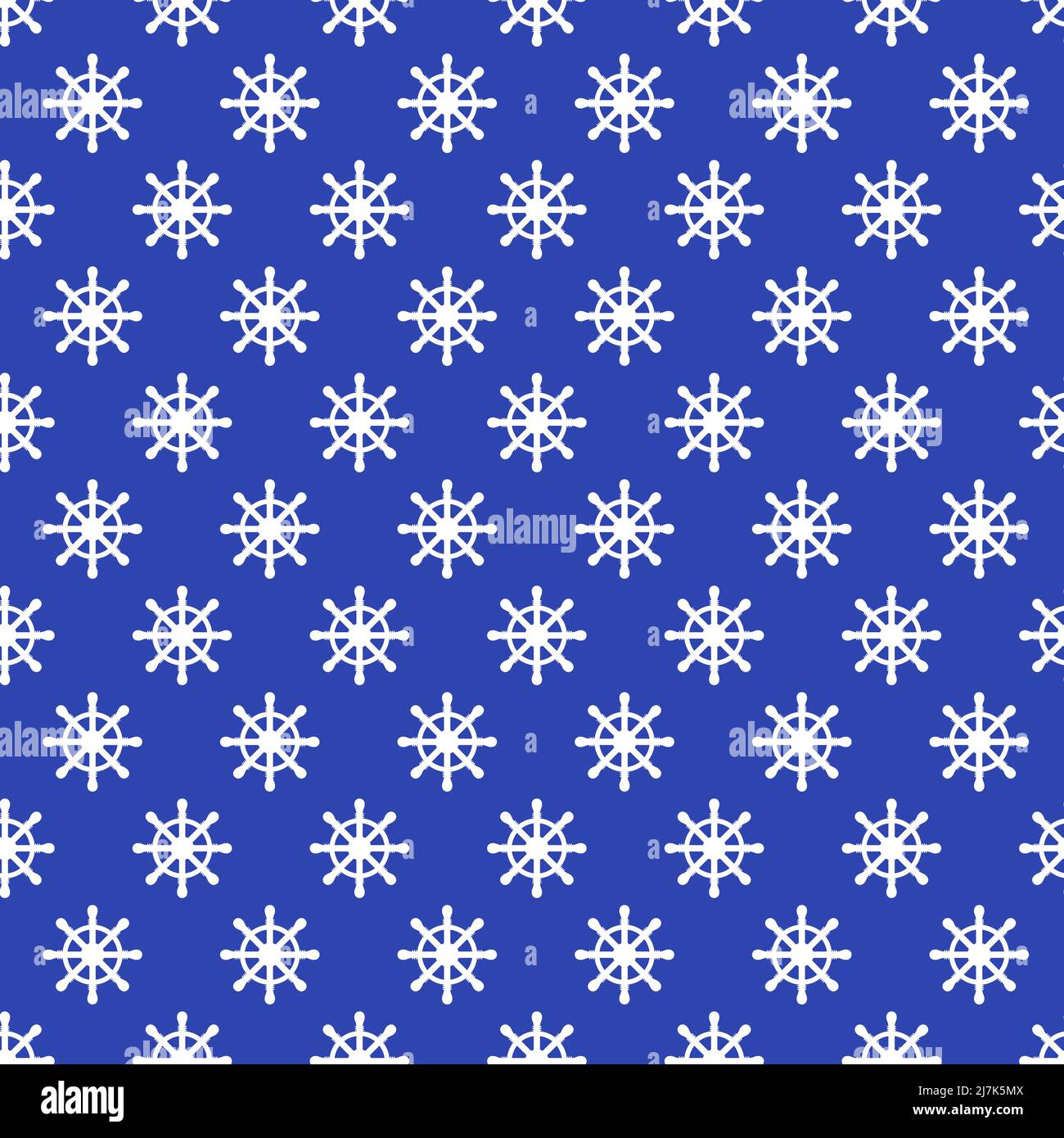 Wooden ship wheel seamless pattern. Steering wheel. Stock Vector