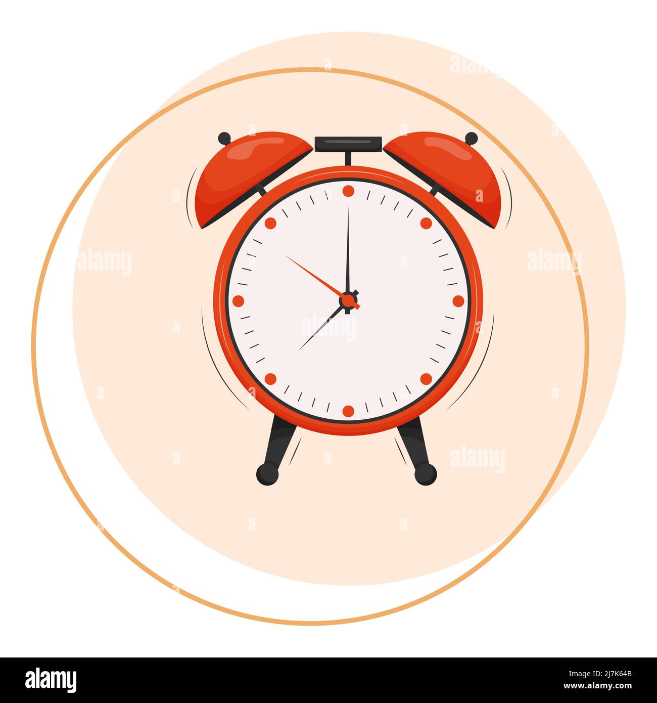 cartoon-alarm-clock-wake-up-time-isolated-on-background-flat-vector
