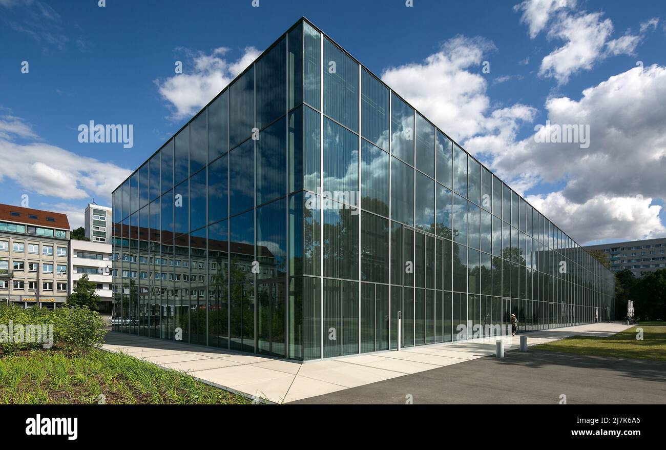 Dessau Bauhaus Museum 6371 erbaut 2017-19 von addenda architects Barcelona Ansicht von Nordwesten Stock Photo