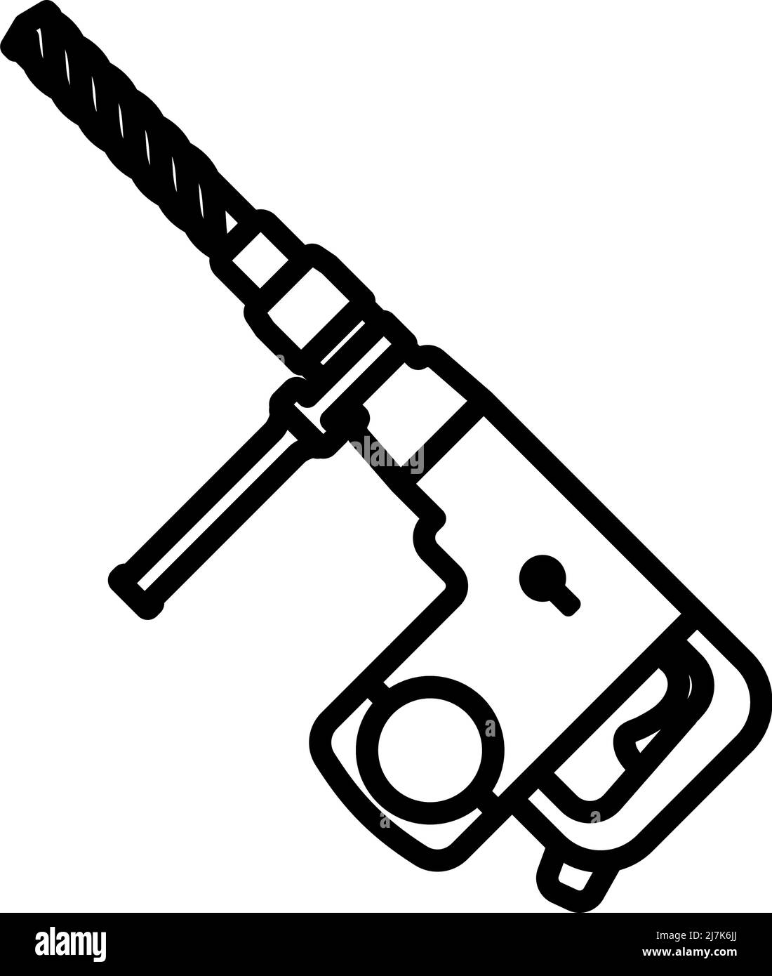 Icon Of Electric Perforator. Bold outline design with editable stroke ...
