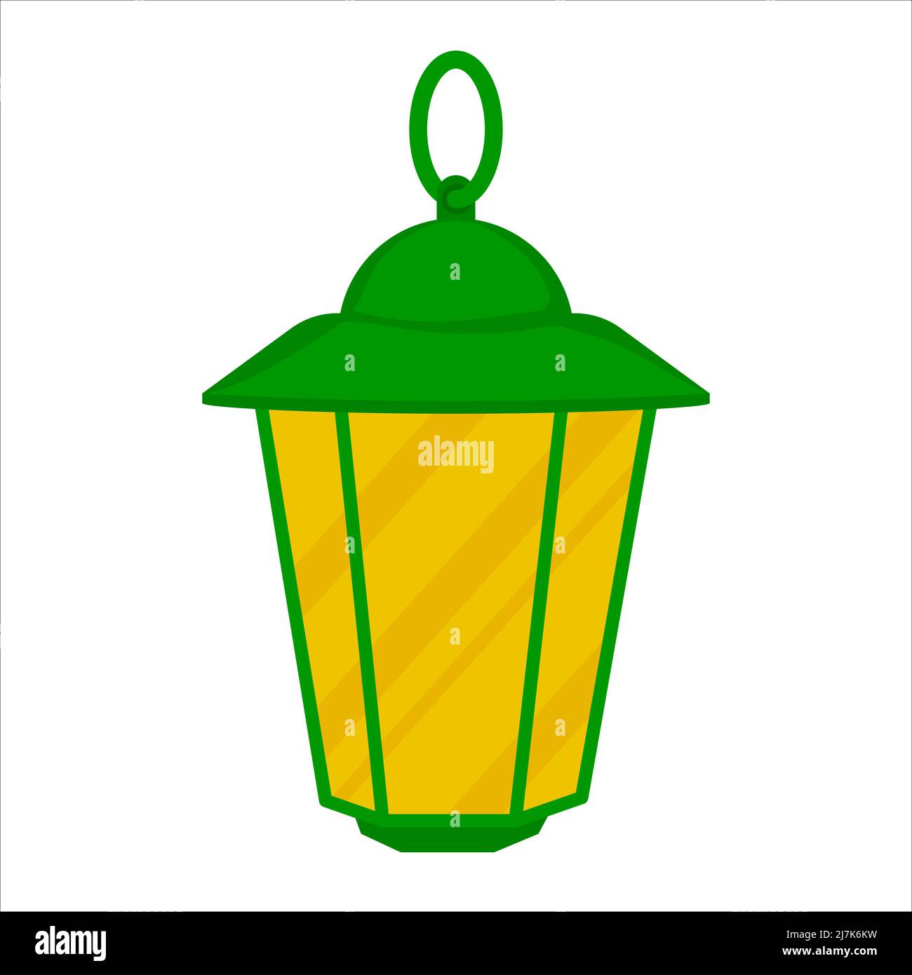 Camping lantern isolated on white background. Flat vector illustration ...