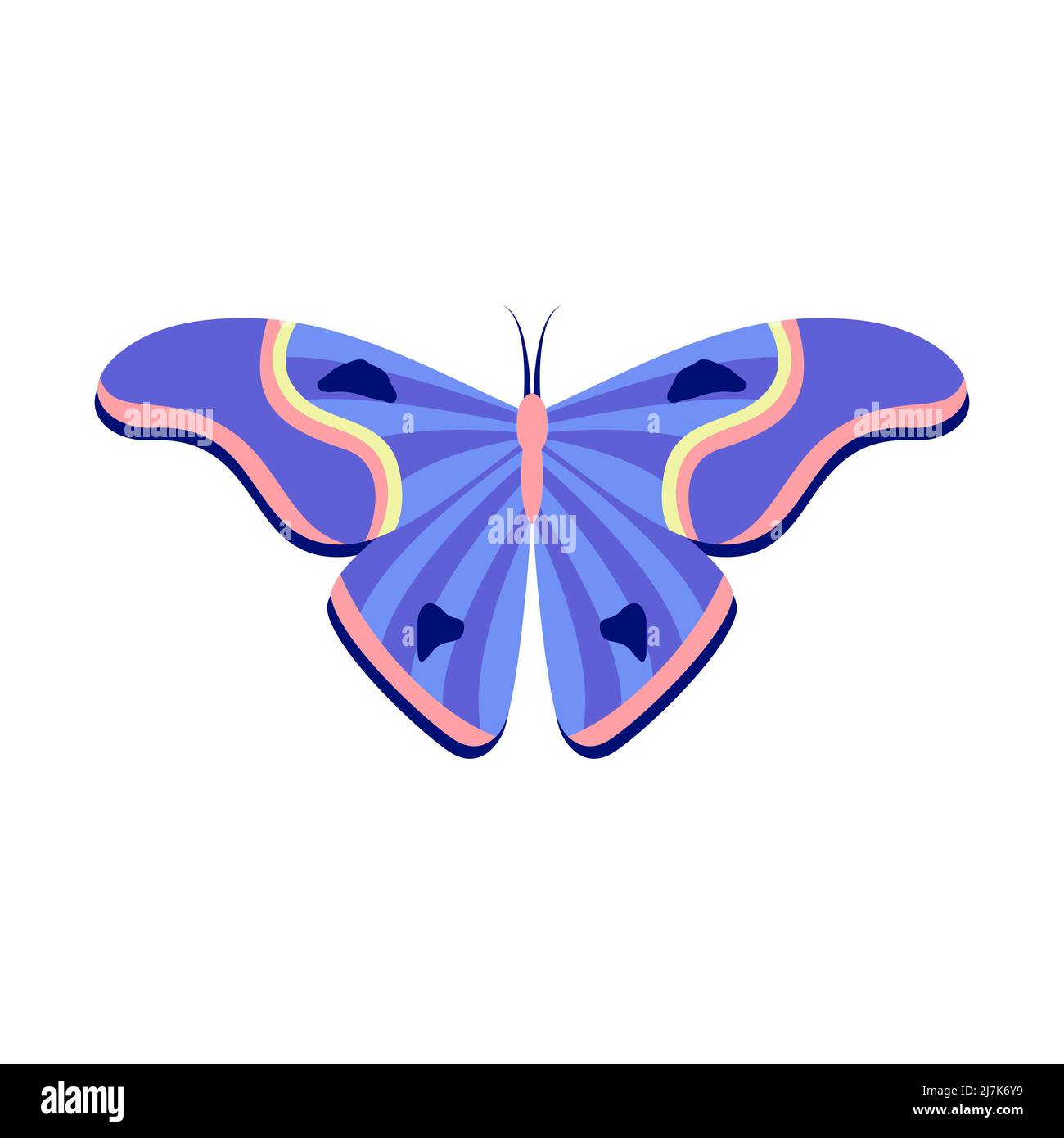 Butterfly in flat style Stock Vector Image & Art - Alamy
