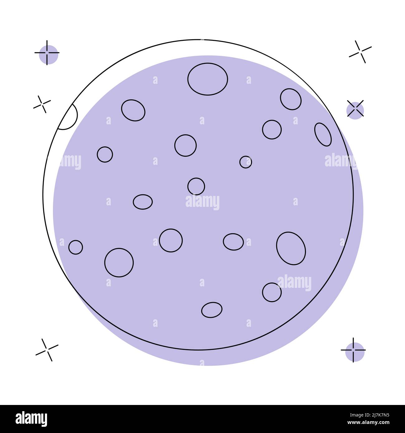 Mars icon isolated on white background. Flat vector illustration Stock ...