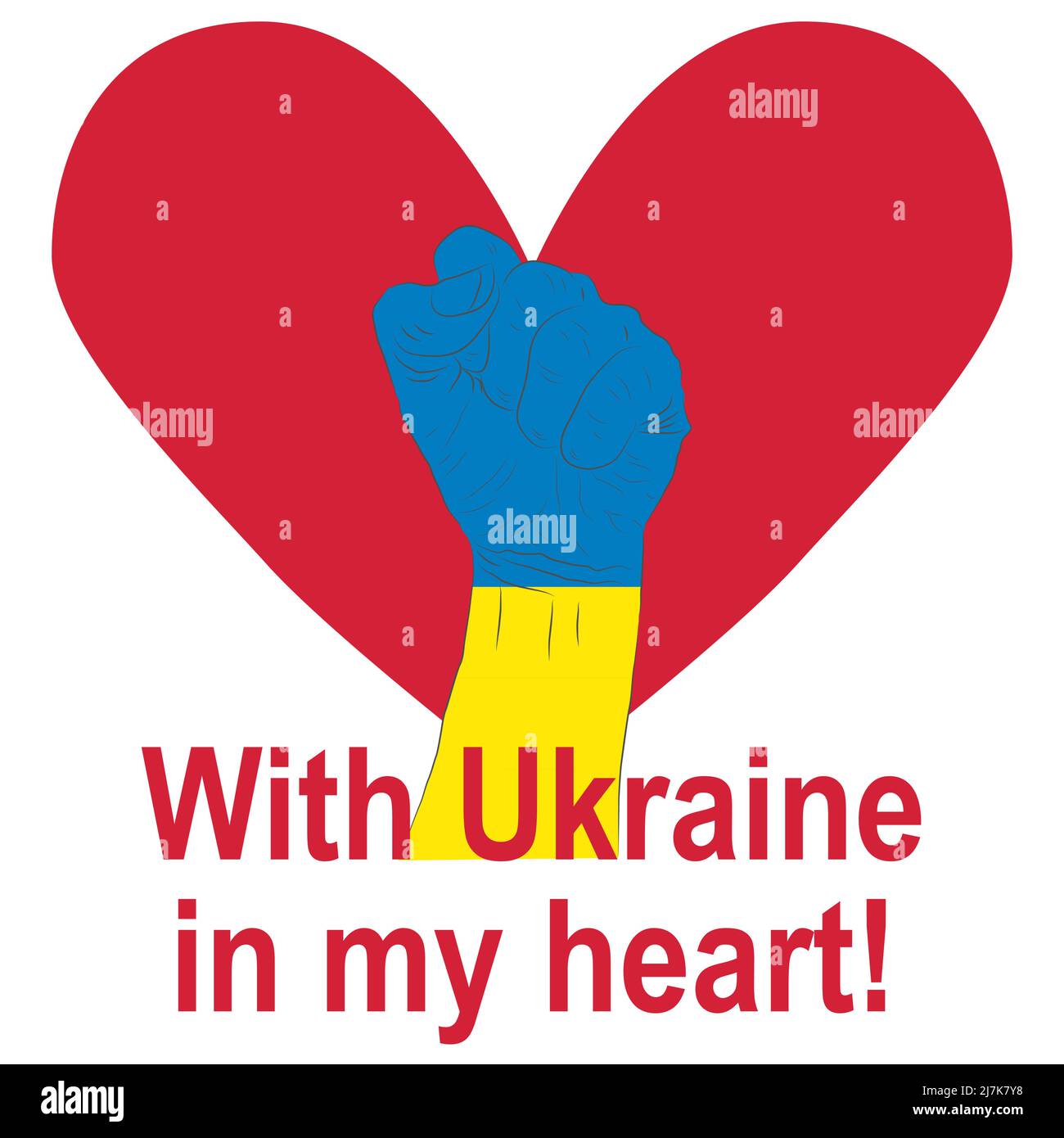 Help Ukraine Sign Help Ukraine. Hands Ukrainian national colors. Anti-war creative ...