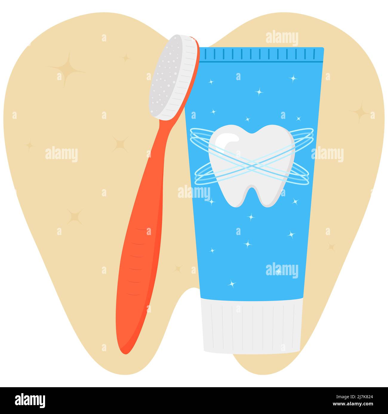 Toothbrush with toothpaste isolated on white background. Dental tools ...