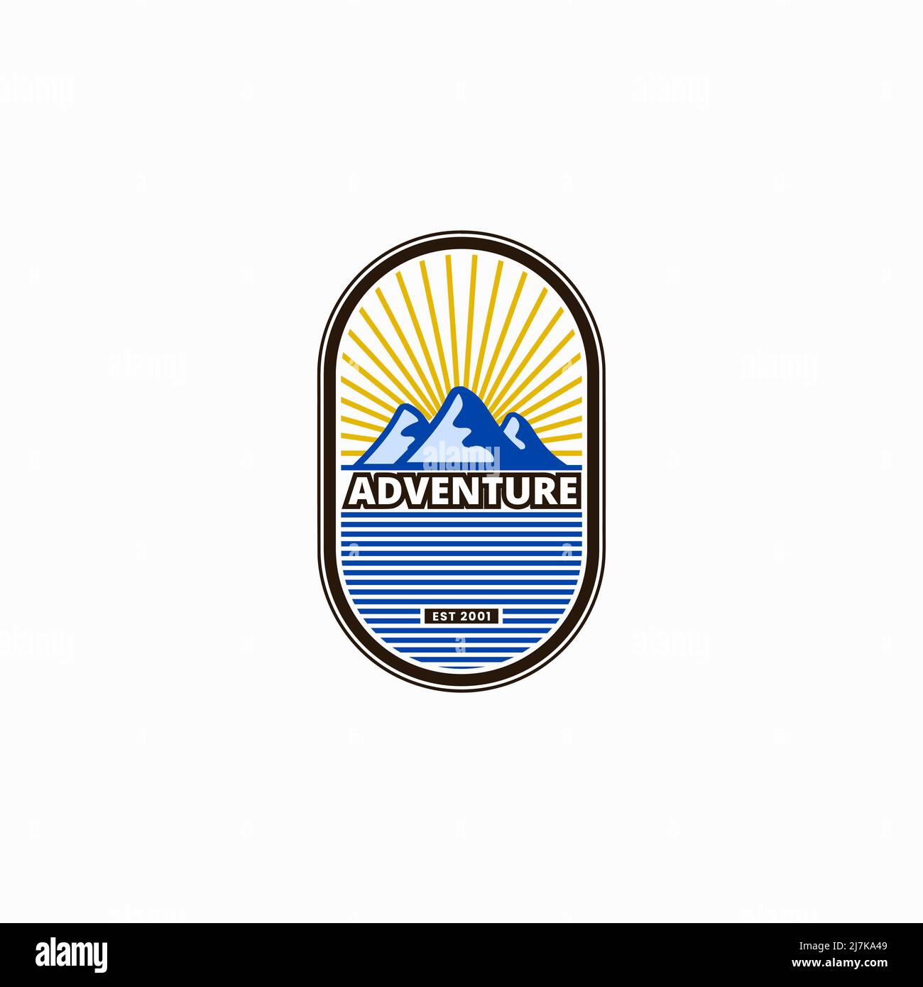 Logo design, mountain illustration, outdoor adventure vector graphic Stock Vector