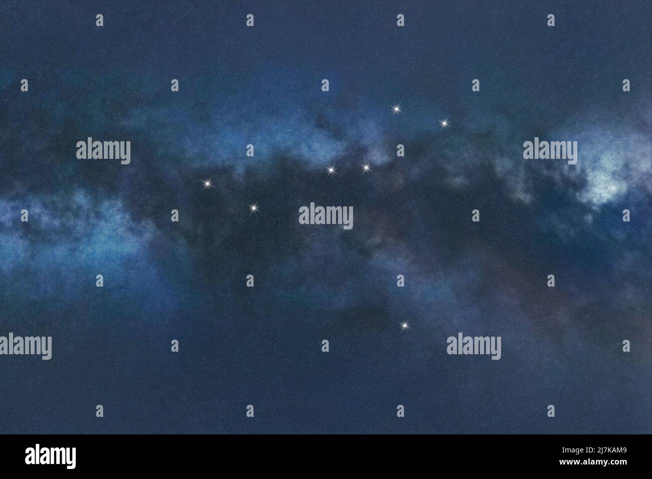 Columba star constellation, Night sky, Cluster of stars, Deep space, Dove constellation Stock Photo