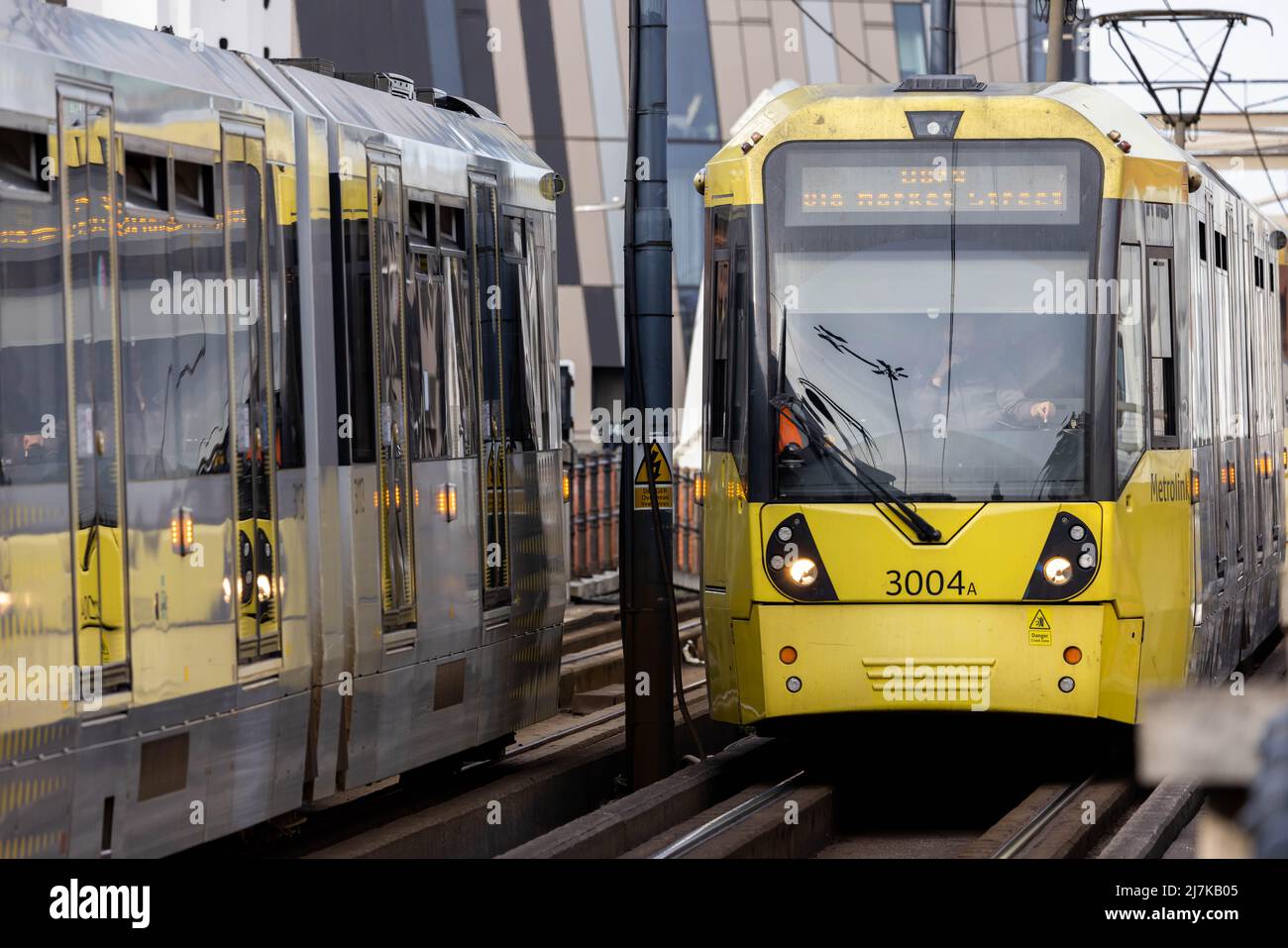 Metrolink trams, Manchester. Stock Photo