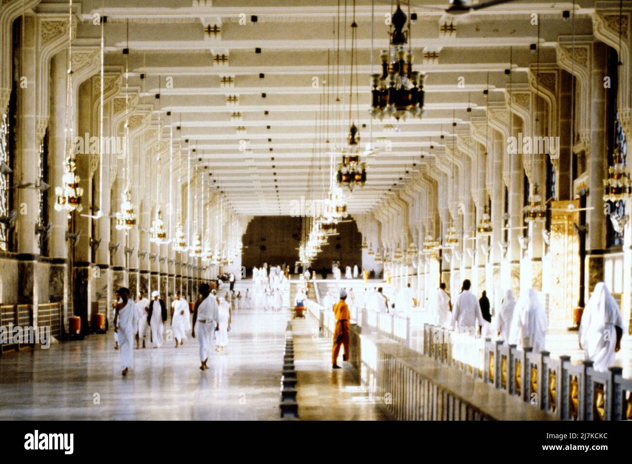 Makkah Saudi Arabia Hajj Pilgrims The Running Between Two Hills As-safa & Marwa the Ritual is Known as Sa'ee Stock Photo