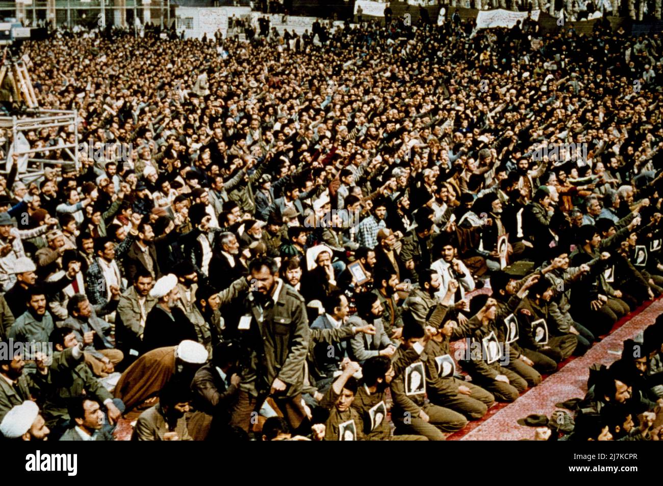 Iran 1970's Iranian Revolution Mass Protest Stock Photo - Alamy