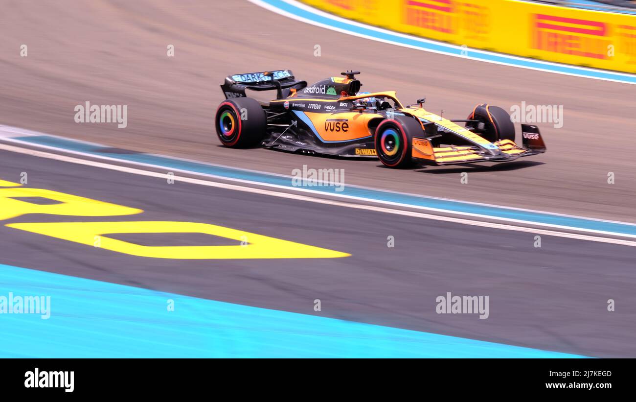 May 6th, 2022: Daniel Riccardo, McLaren F1 Team driver #3 during the  Formula 1 Crypto.com Miami Grand Prix in Miami, FL . Jason Pohuski/CSM  Stock Photo - Alamy