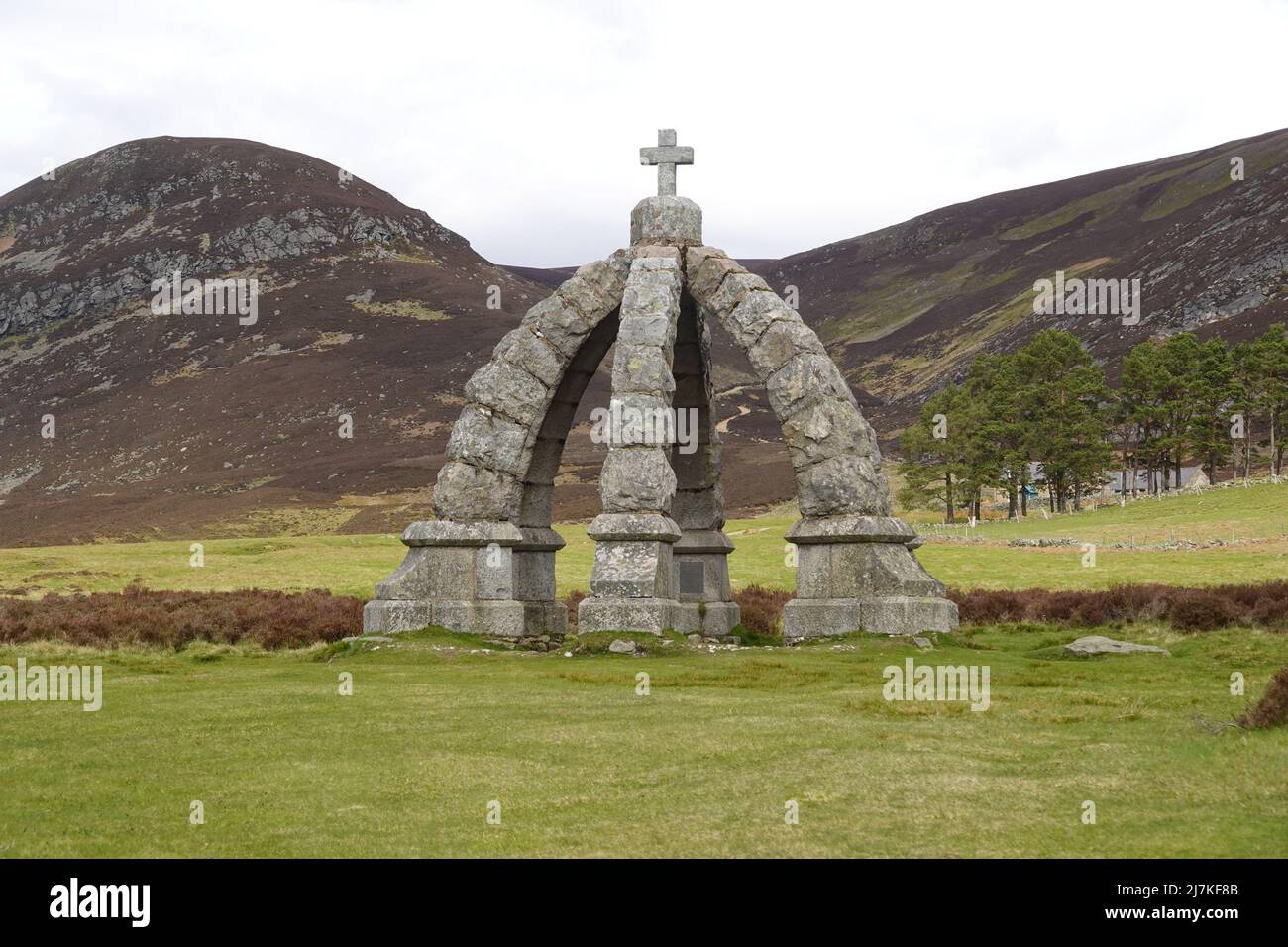 The Queen's Well, Glen Mark, Angus, Scotland, United Kingdom commemorating  a visit in 1861 by Queen Victoria and Prince Albert Stock Photo