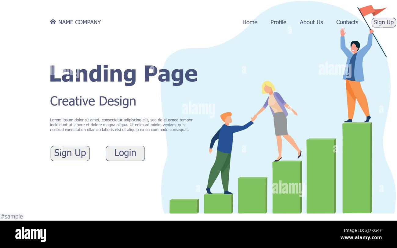 Design concept business concept career growth website landing page ...
