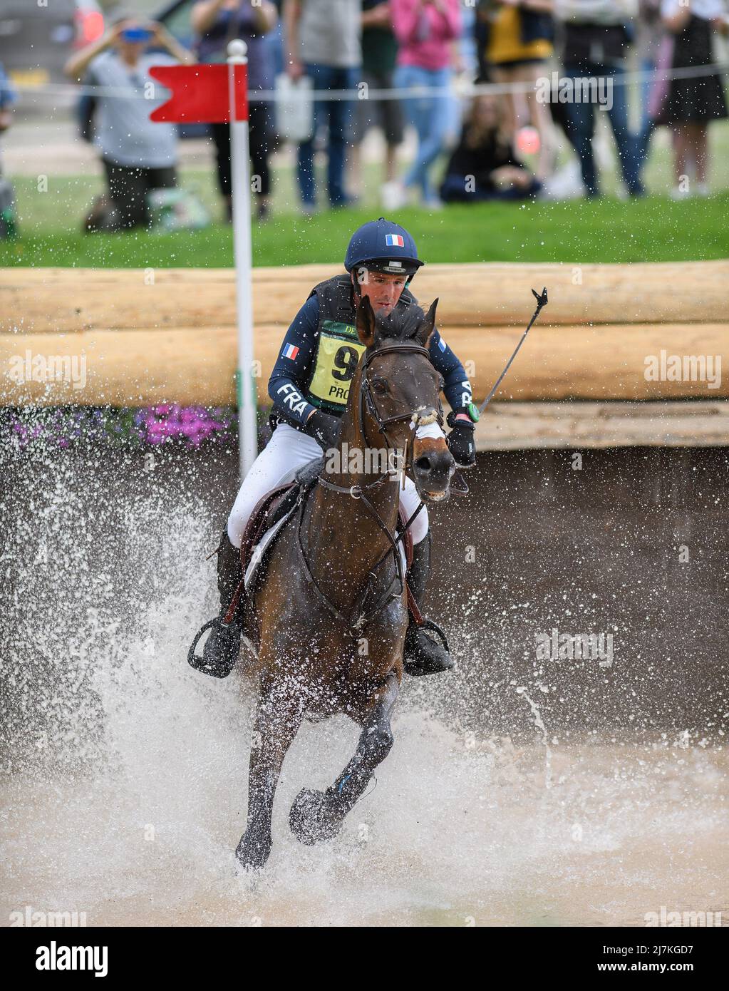 Badminton Horse Trials - Cross Country Test - Badminton, UK. 07th May, 2022. Ugo Provasi on Shadd'OC during the Cross Country Test at the Badminton Horse Trials. Picture Credit : Credit: Mark Pain/Alamy Live News Stock Photo
