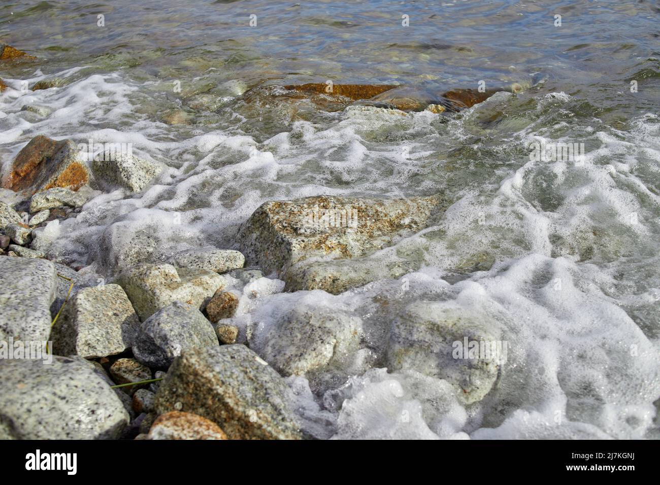 Wave on rocky beach hi-res stock photography and images - Alamy