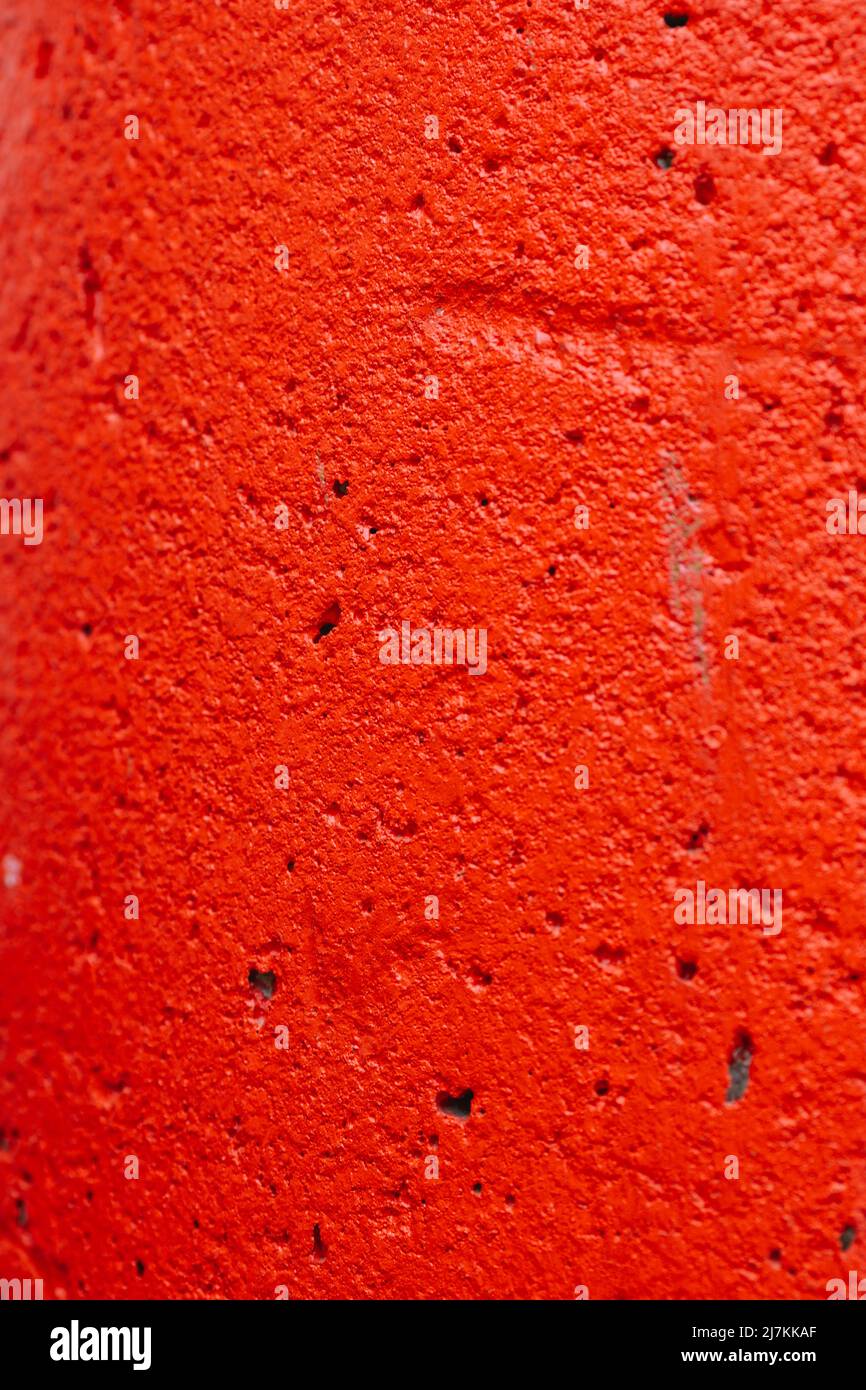 Textured background of rough plaster wall of building painted with ...