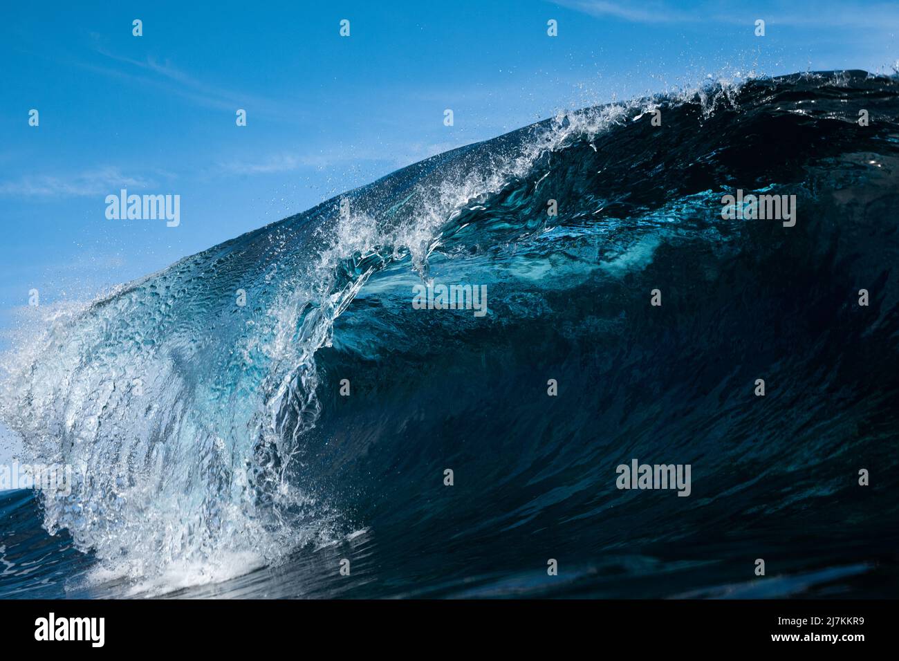 Powerful foamy sea waves rolling and splashing over water surface ...