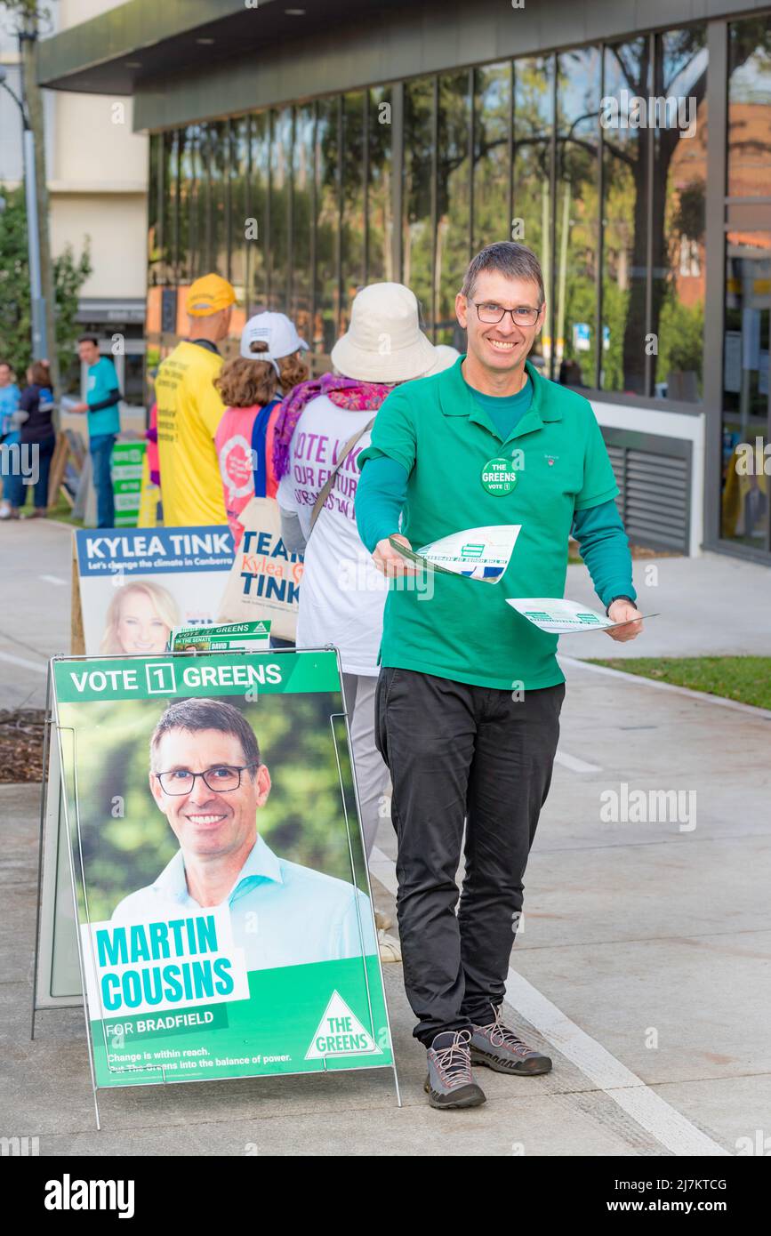 Chatswood, Sydney, Australia May 10th, 2022 Federal Greens Party