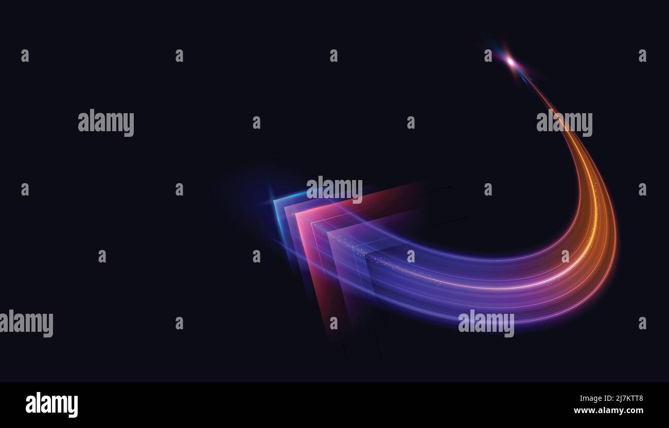 Modern abstract high-speed arrows light effect movement. A pattern of ...