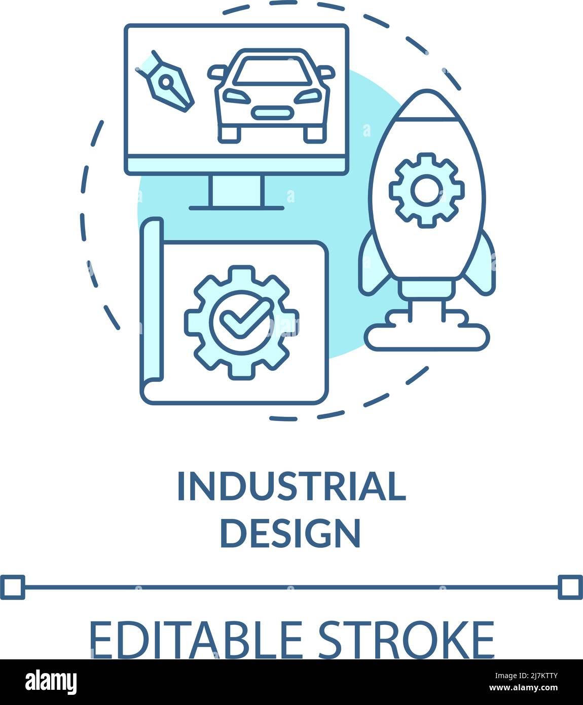 Industrial design turquoise concept icon Stock Vector Image & Art - Alamy