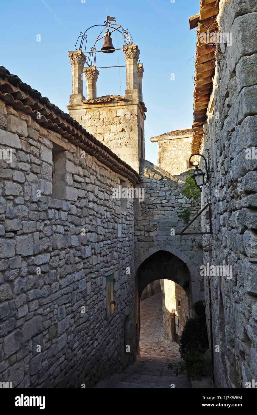 Lacoste medieval village in the Luberon known for its castle that ...