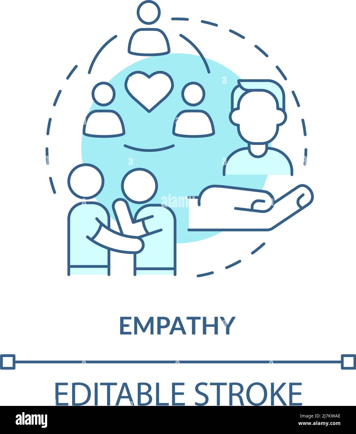Empathy turquoise concept icon Stock Vector Image & Art - Alamy