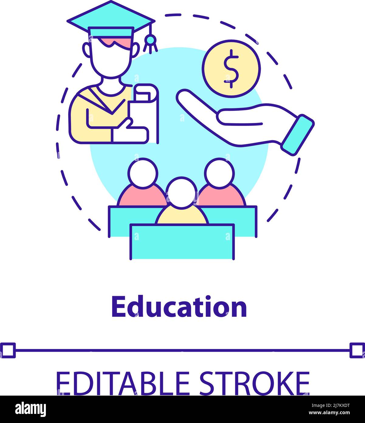 Education concept icon Stock Vector Image & Art - Alamy